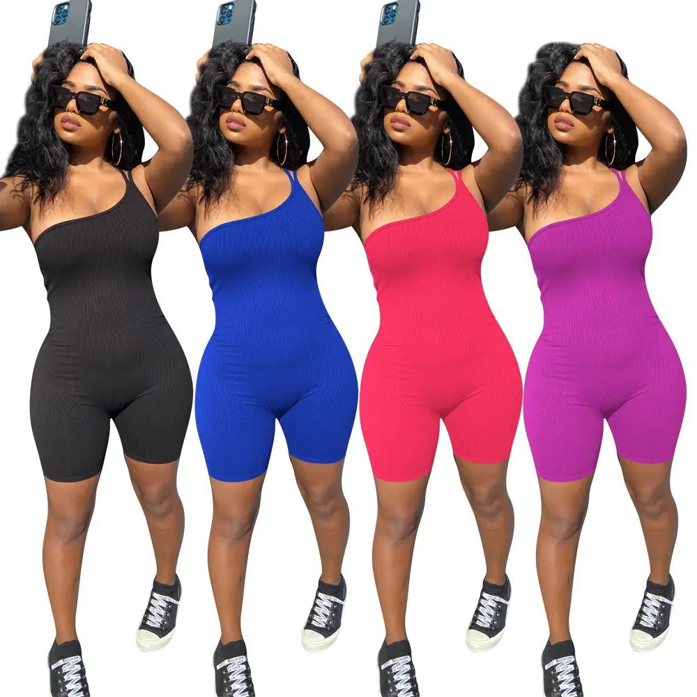 Summer New Off-Shoulder Jumpsuit High Stretch Sports Pants Jogging Pants - Image 2