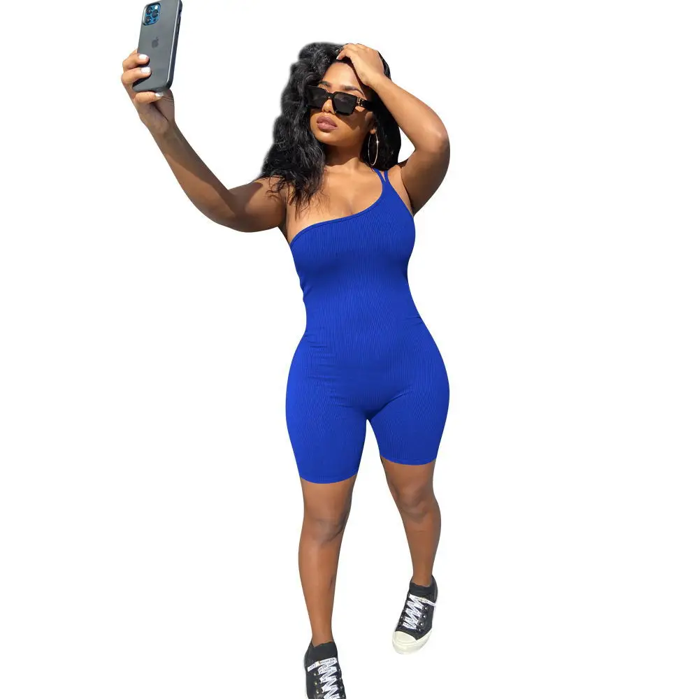 Summer New Off-Shoulder Jumpsuit High Stretch Sports Pants Jogging Pants - Image 3