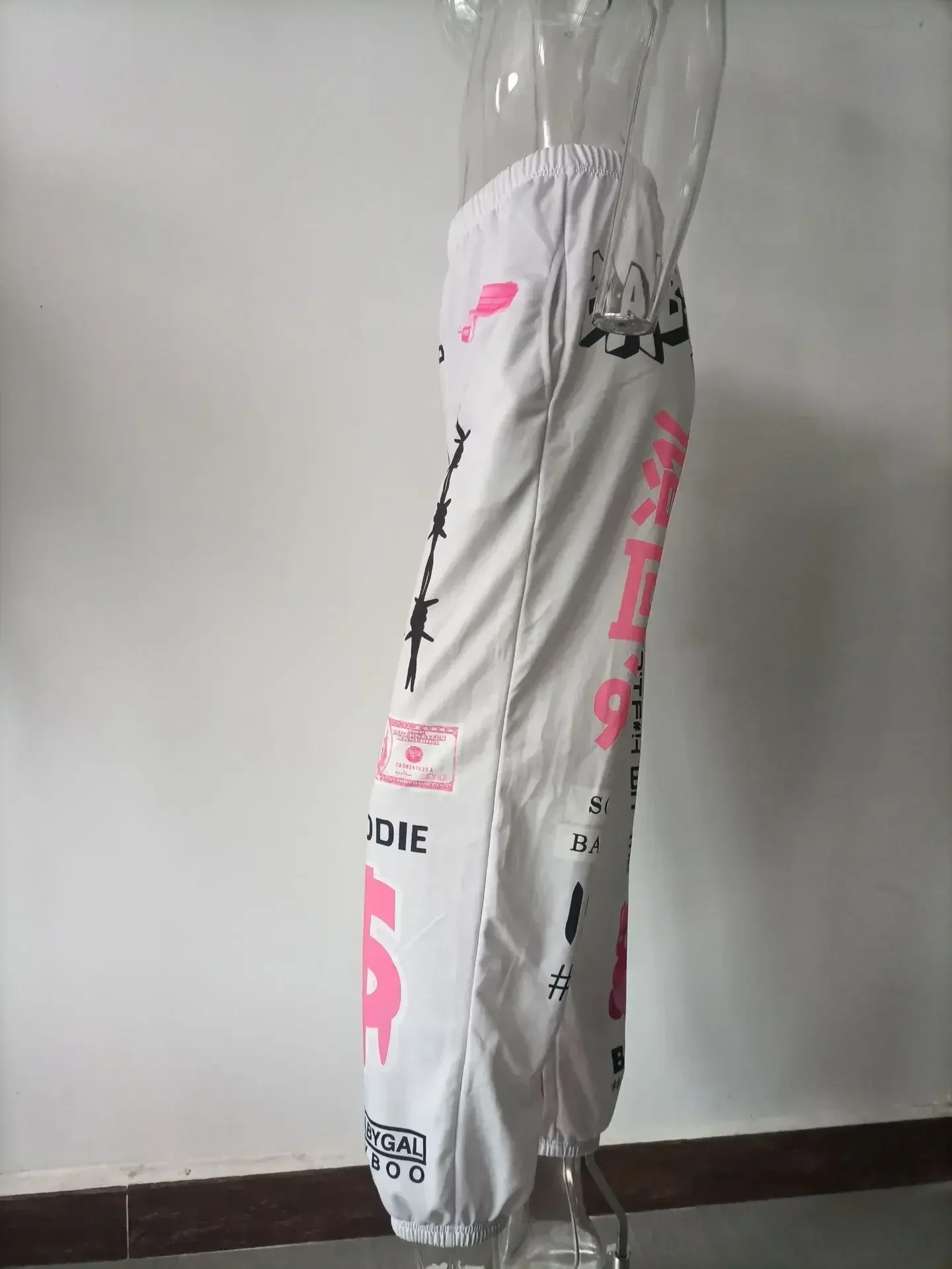 Summer New Printed Fashion Elastic Waist Sports Casual Harlan Pants for Women - Image 23