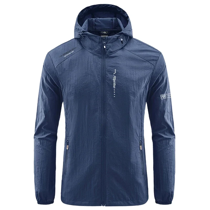 Summer Outdoor Quick Dry Sun-Protective Thin Jacket Men Hiking Fishing Cycling Hooded Gym Sport Windbreaker Ultra Light Coats - Image 6