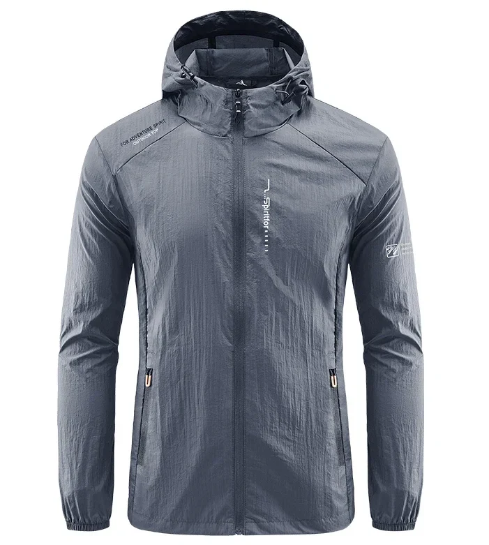 Summer Outdoor Quick Dry Sun-Protective Thin Jacket Men Hiking Fishing Cycling Hooded Gym Sport Windbreaker Ultra Light Coats - Image 8