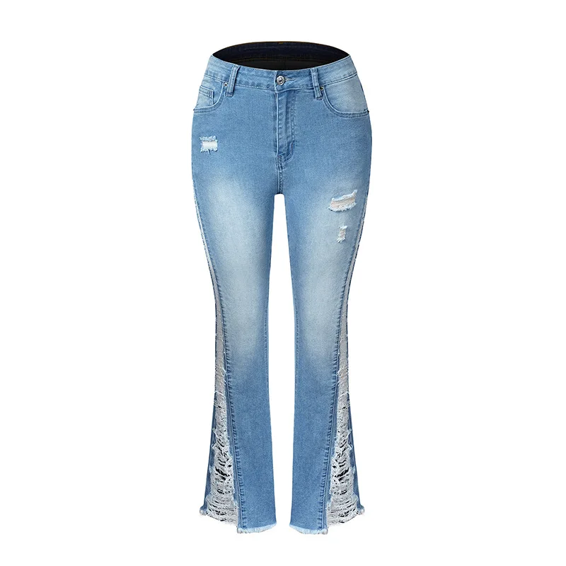 Summer Ripped Jeans Women 2023 Sexy Tassel Distressed High Waist Flare Jeans Ladies Casual Denim Bell Bottoms Pants Streetwear - Image 6