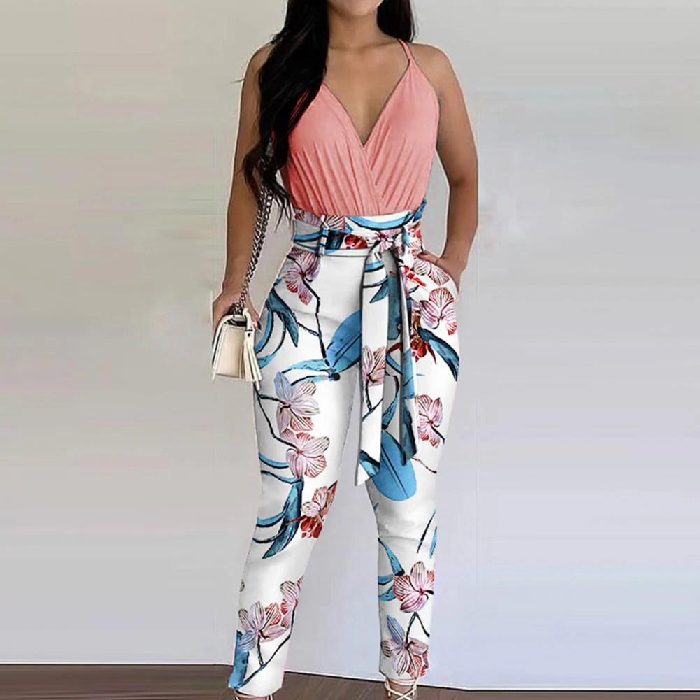 Summer Romper Women Jumpsuit High Waist Sleeveless One-pieces Playsuits Women Bodysuit Rompers - Image 8