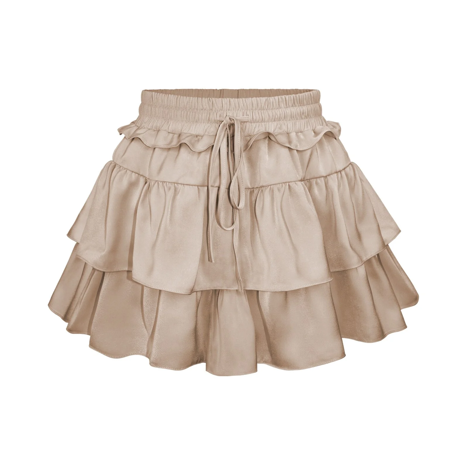 Summer Sexy High Waist Shorts Skirts Ruffles A-Line Sweet Elegant Mini Dresses Women Clothes Beach Boho Party Holiday Lady Skirt - Image 4