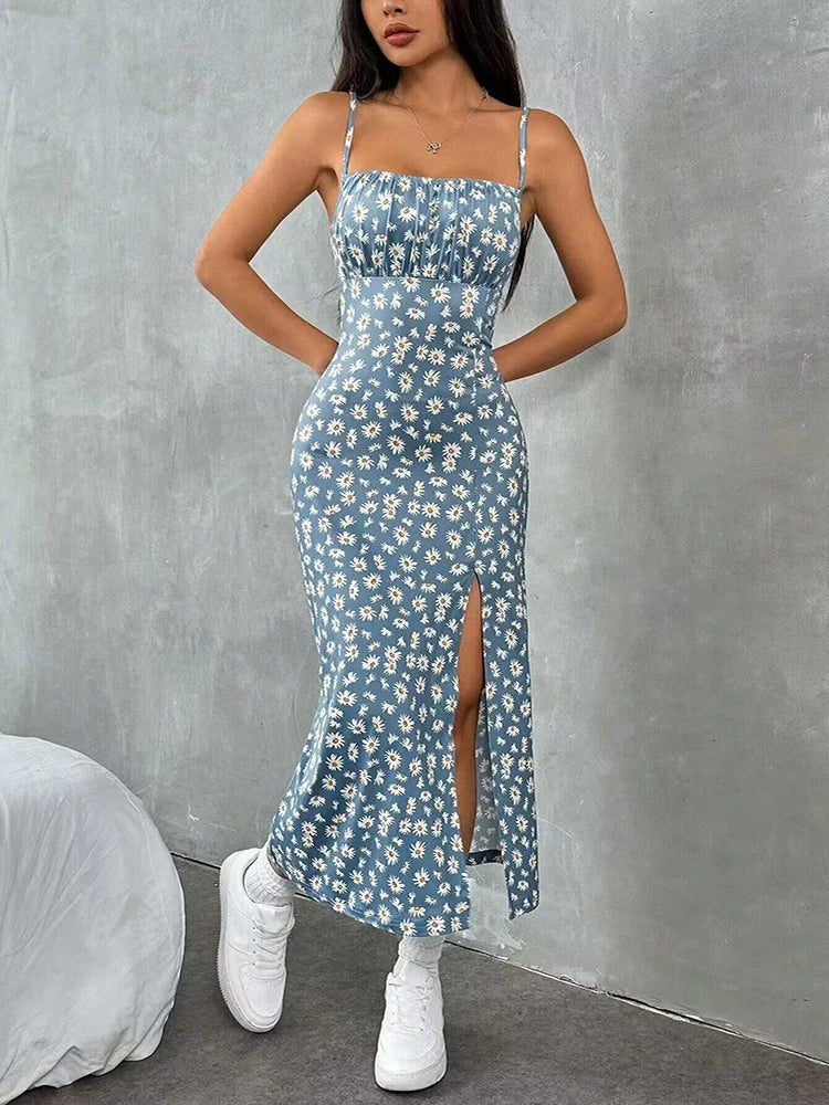 Summer Sexy Sleeveless Halter Dress For Women,Long Dresses,Women Clothing,Dress Women,Green Dresses - Image 2