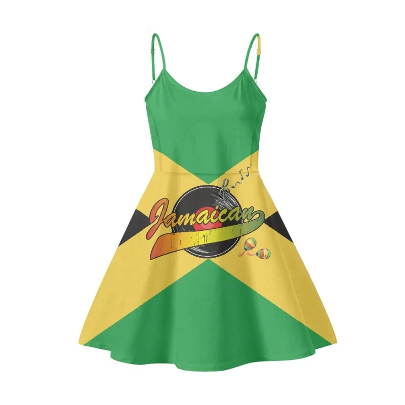 Summer Sleeveless Maxi Dress Jamaica Flag Design Women Elegant Vestidos Feminino Outfits One Piece Lady Sundress Print on Demand - Image 21