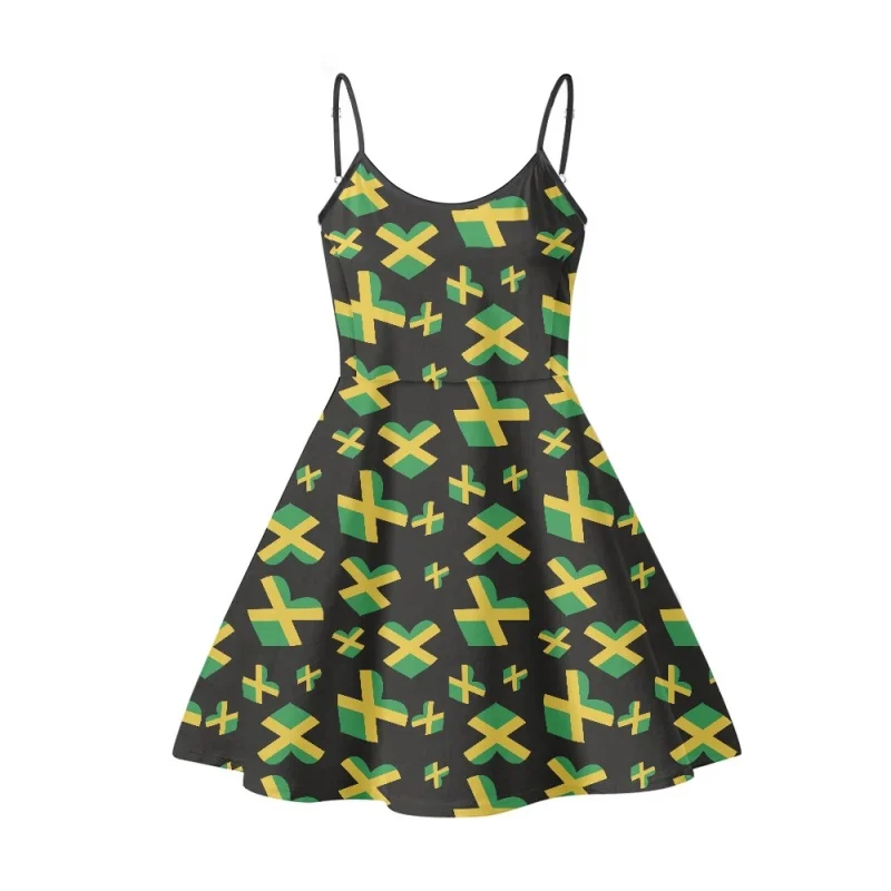 Summer Sleeveless Maxi Dress Jamaica Flag Design Women Elegant Vestidos Feminino Outfits One Piece Lady Sundress Print on Demand - Image 24