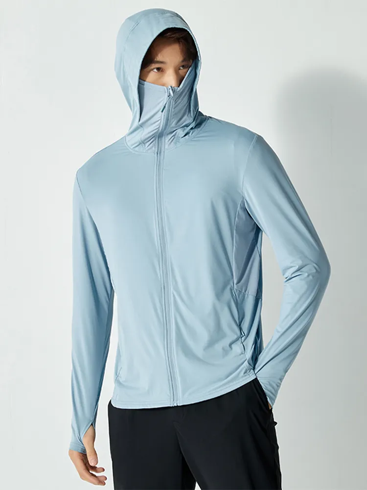 Summer UPF 50+ UV Proof Men Skin Coats Hooded Sun Protection Breathable Cool Thin Windbreaker Plus Size Casual Jackets 8XL - Image 4