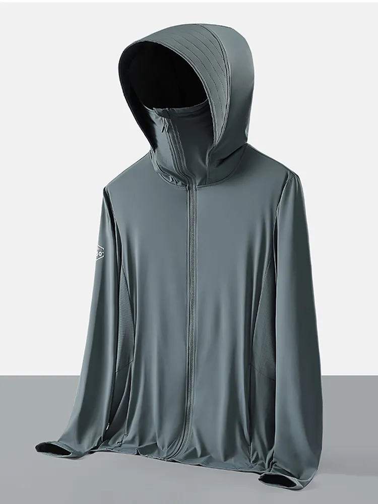 Summer UPF 50+ UV Proof Men Skin Coats Hooded Sun Protection Breathable Cool Thin Windbreaker Plus Size Casual Jackets 8XL - Image 8