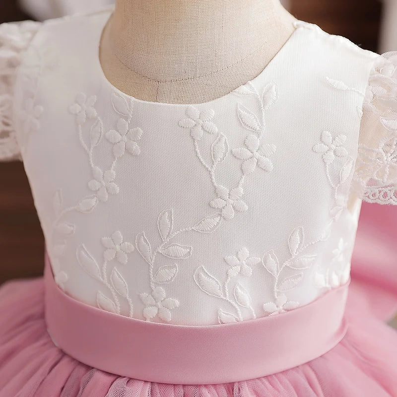 Summer Wedding Princess Dresses For Kids 1-5 Yrs Birthday Gown Flowers Girls Clothes Children Formal Party Costume Infant Vestdo - Image 3