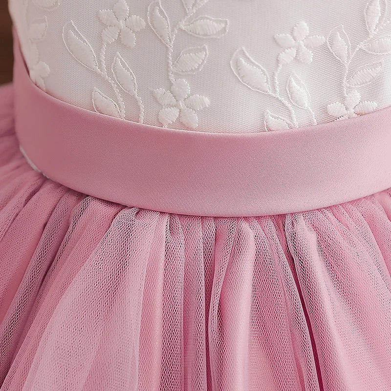 Summer Wedding Princess Dresses For Kids 1-5 Yrs Birthday Gown Flowers Girls Clothes Children Formal Party Costume Infant Vestdo - Image 4