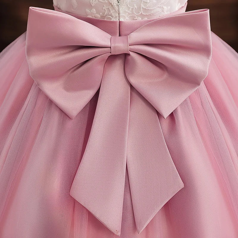 Summer Wedding Princess Dresses For Kids 1-5 Yrs Birthday Gown Flowers Girls Clothes Children Formal Party Costume Infant Vestdo - Image 5