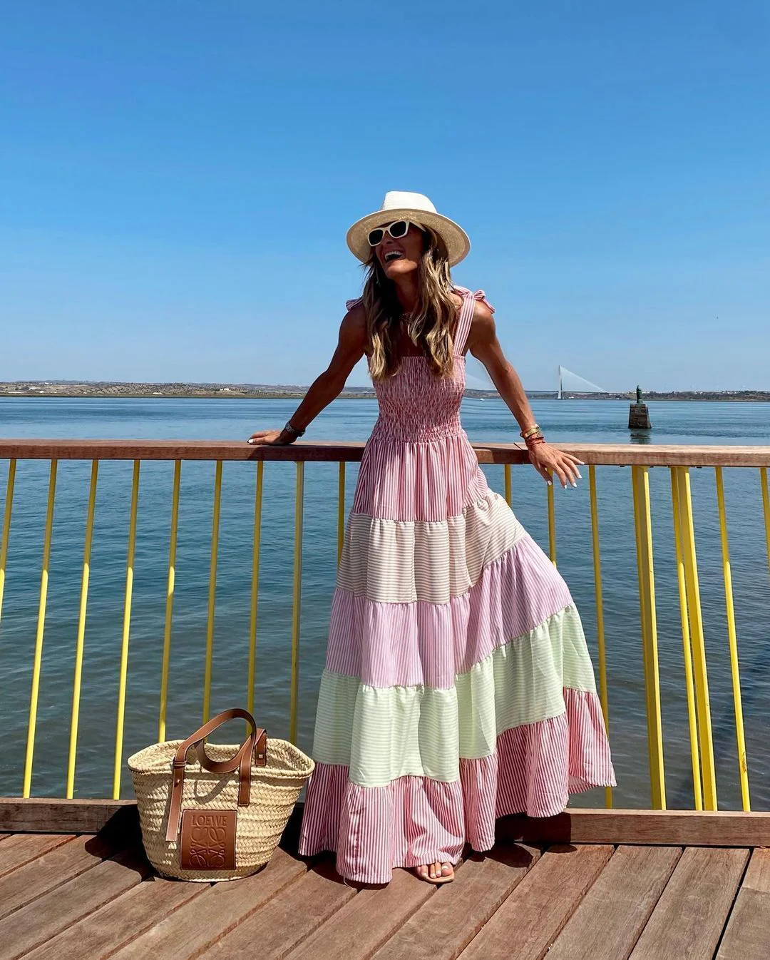 Summer Women's Printed Dress Striped Slim Sleeveless Dress - Image 6