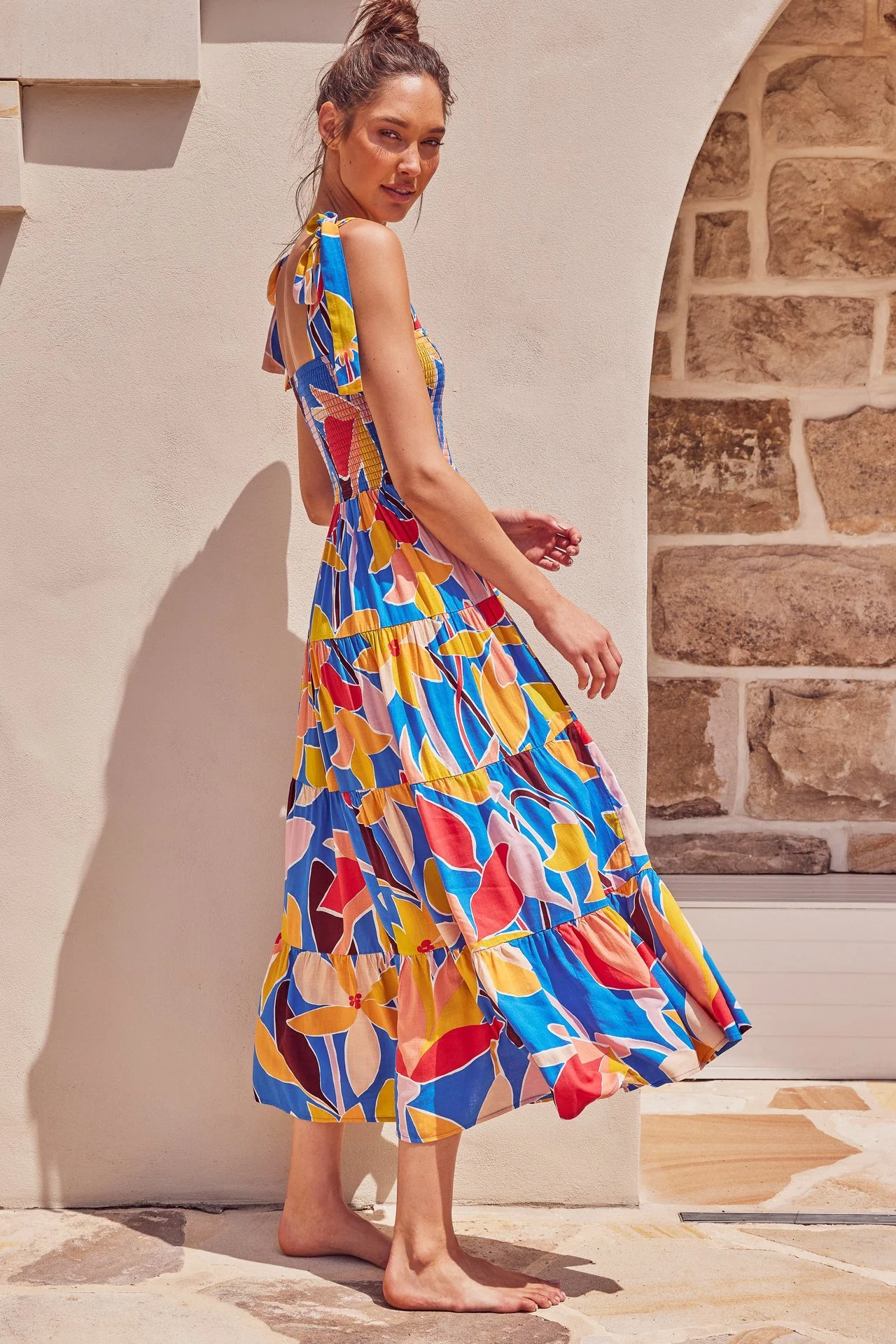 Summer Women's Printed Dress Striped Slim Sleeveless Dress - Image 8