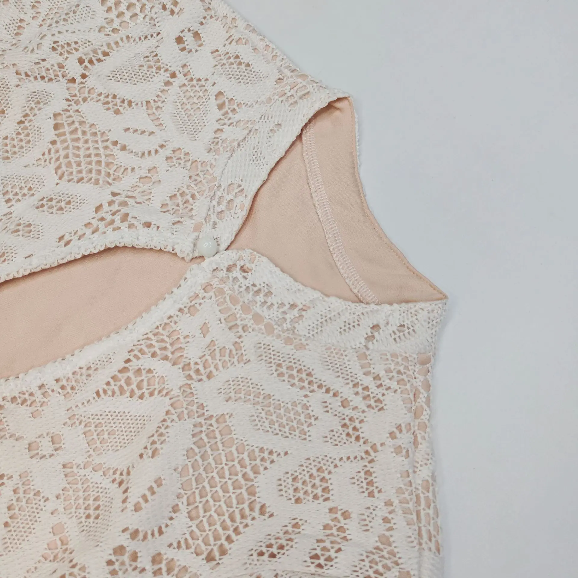 Suninheart Hollow Out Long Sleeve Cocktail Dress for Women 2025 Winter Stand Collar Club Party Dresses Lace Elegant Dresses - Image 6