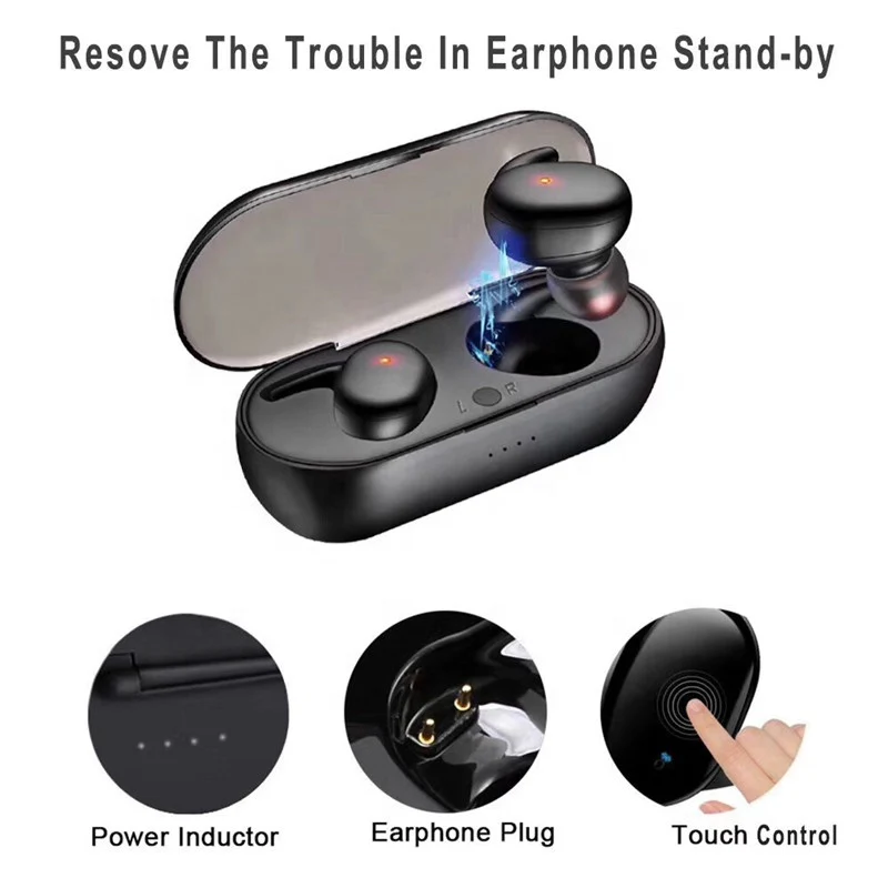 Super bass mobile in ear phone wireless tws4 y30 waterproof gaming tws wired anc k55 e6s a6s earbuds f9 air buds 2023 headphones - Image 7