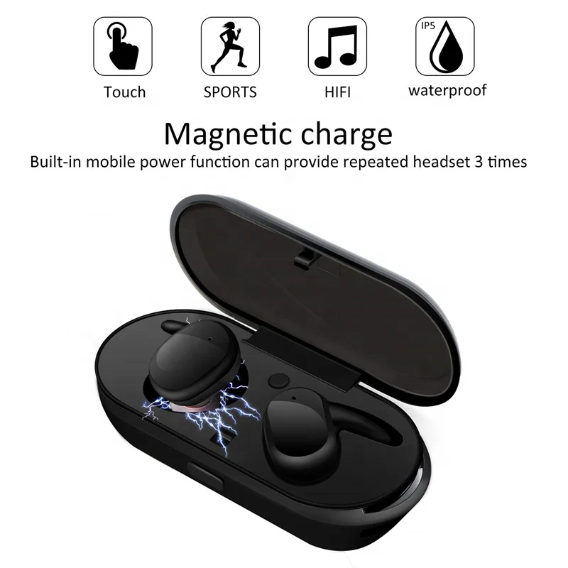 Super bass mobile in ear phone wireless tws4 y30 waterproof gaming tws wired anc k55 e6s a6s earbuds f9 air buds 2023 headphones - Image 6