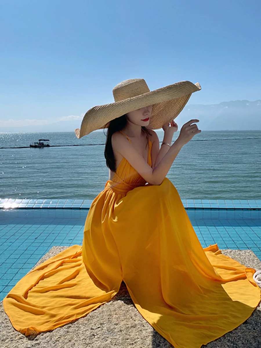 Super Fairy Sexy Bare Back Bali Chiffon Dress - Image 2