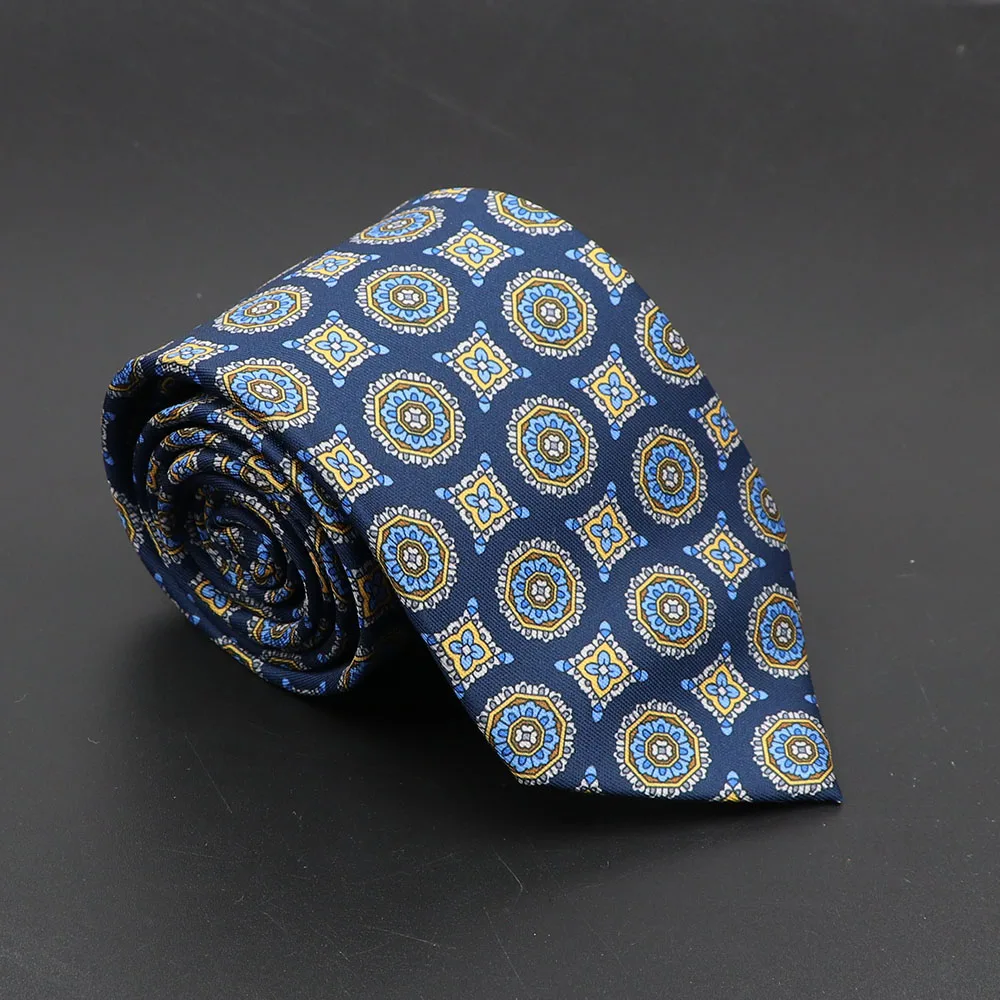 Super Soft Bohemian Silk Ties Men's Fashion 7.5cm Necktie For Men Wedding Business Meeting Gravata Colorful Novelty Printing Tie - Image 26