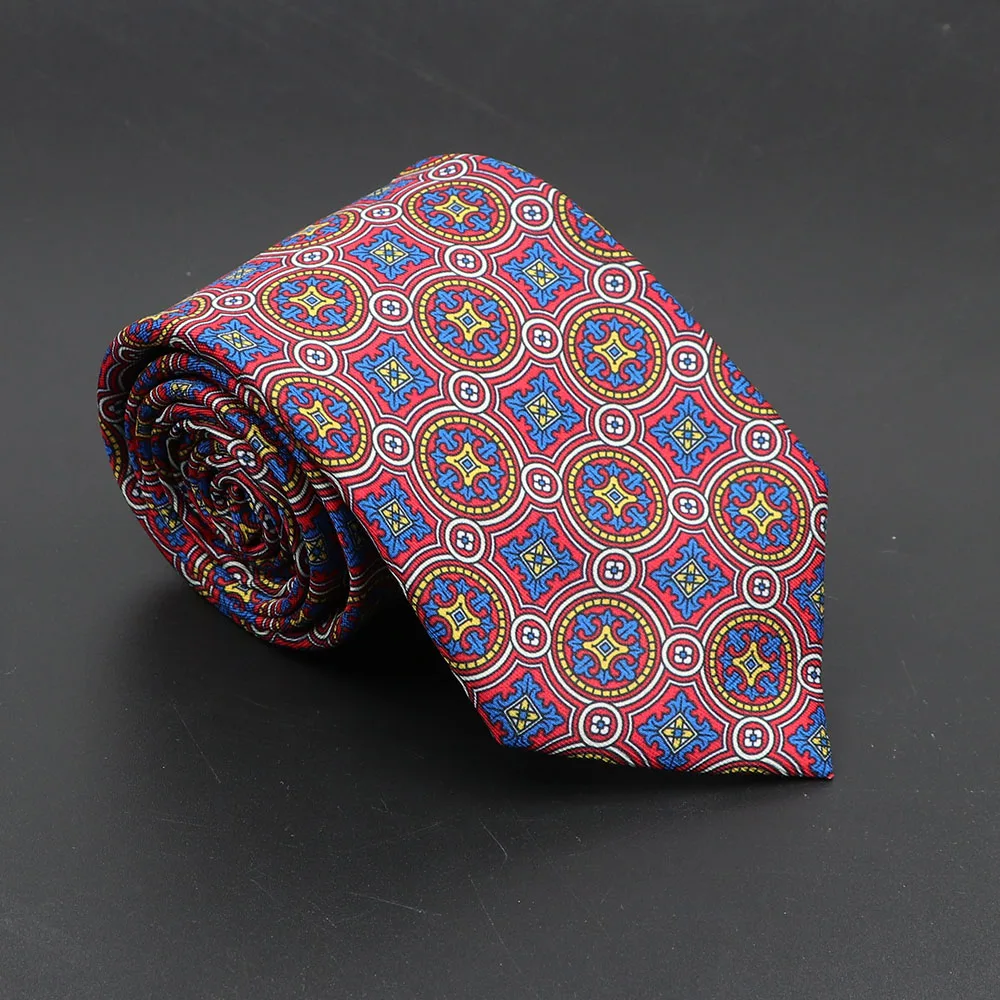 Super Soft Bohemian Silk Ties Men's Fashion 7.5cm Necktie For Men Wedding Business Meeting Gravata Colorful Novelty Printing Tie - Image 31