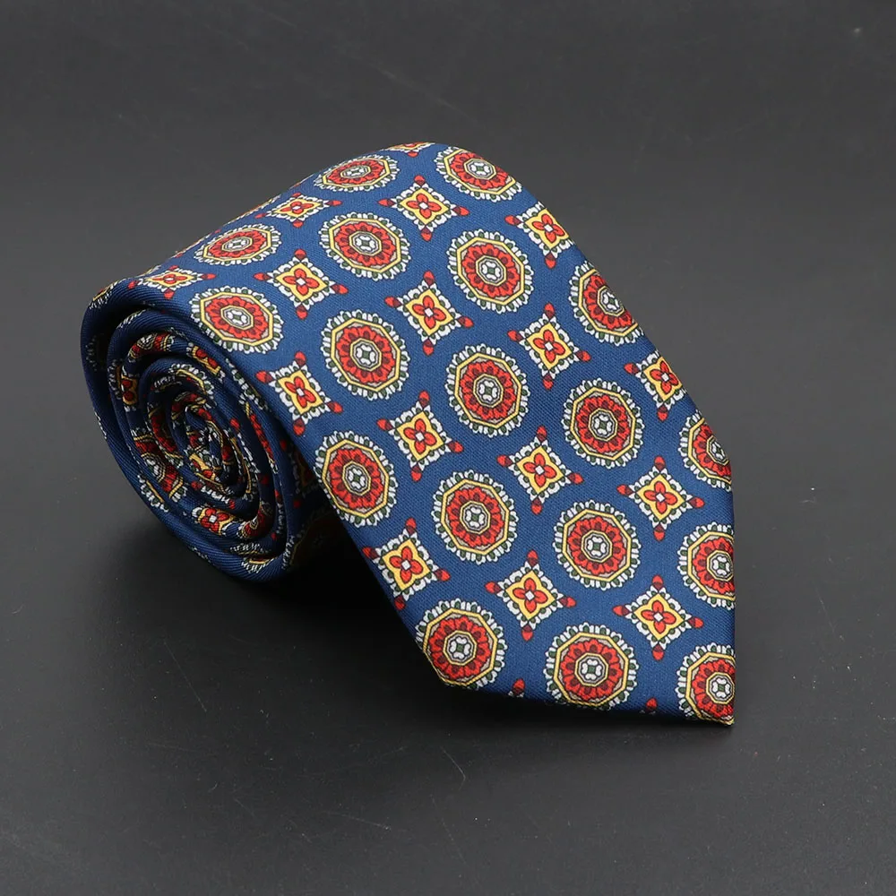 Super Soft Bohemian Silk Ties Men's Fashion 7.5cm Necktie For Men Wedding Business Meeting Gravata Colorful Novelty Printing Tie - Image 35