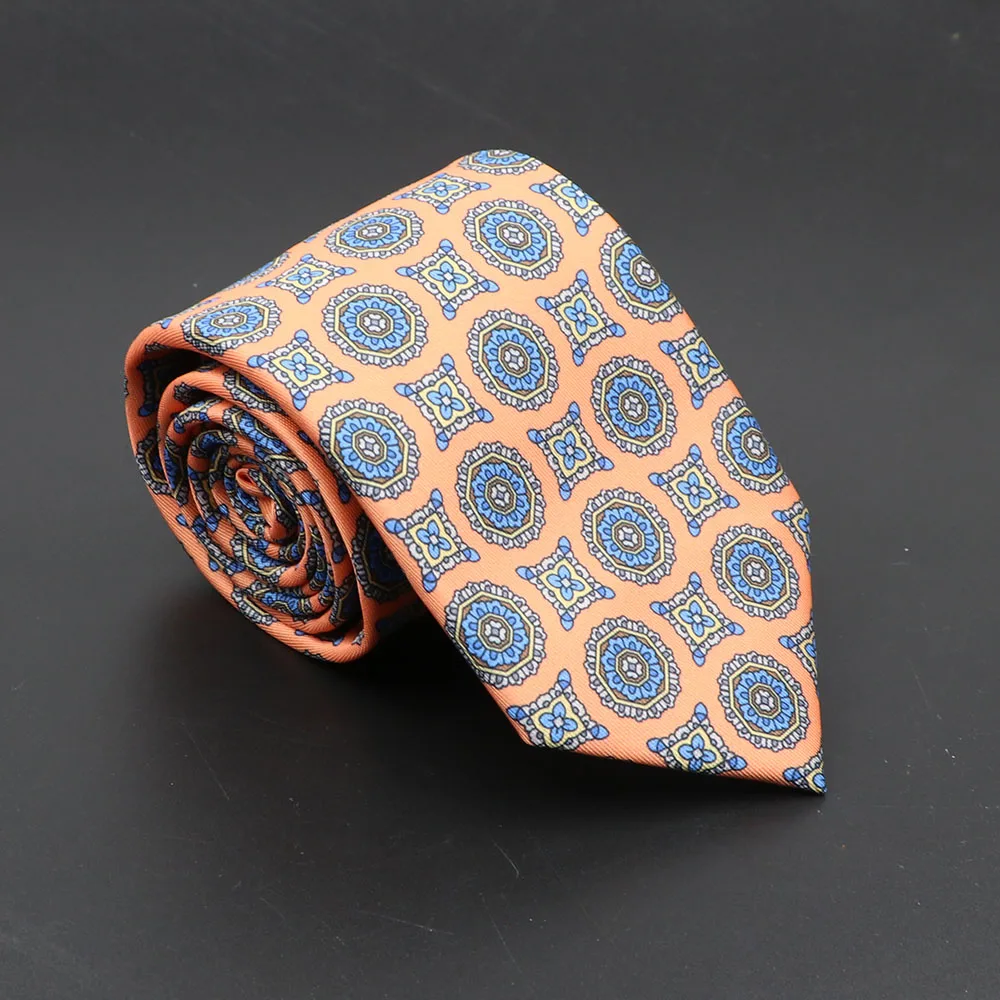 Super Soft Bohemian Silk Ties Men's Fashion 7.5cm Necktie For Men Wedding Business Meeting Gravata Colorful Novelty Printing Tie - Image 45