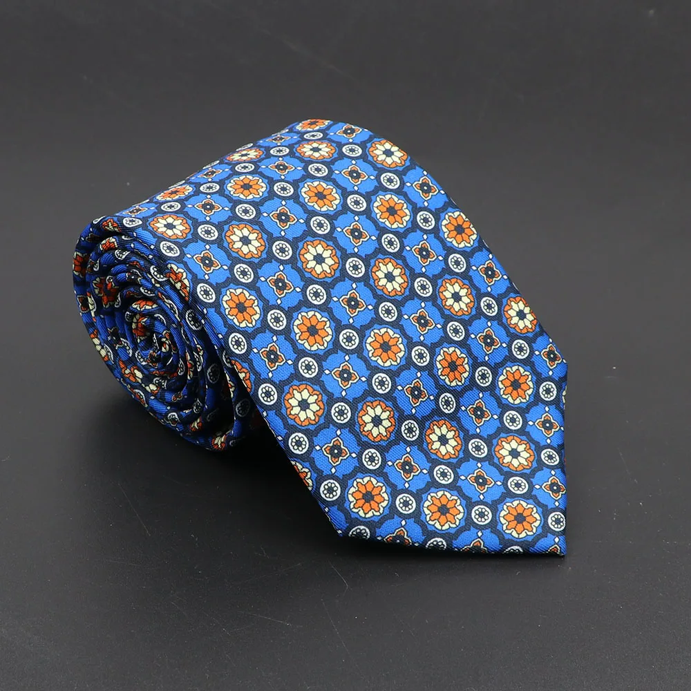 Super Soft Bohemian Silk Ties Men's Fashion 7.5cm Necktie For Men Wedding Business Meeting Gravata Colorful Novelty Printing Tie - Image 61