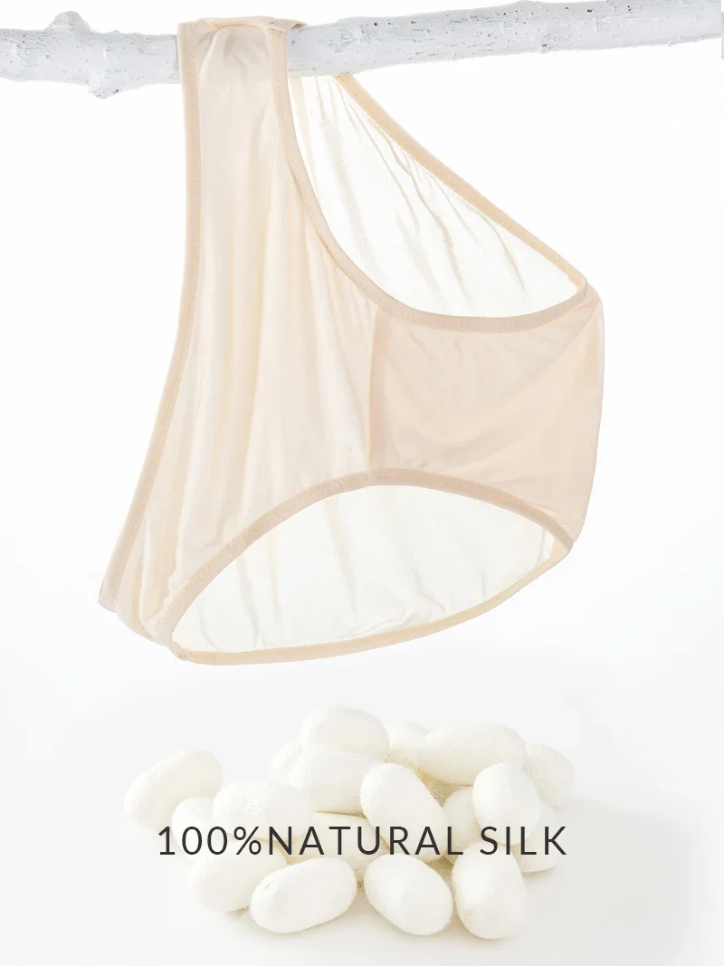SuyaDream 3pcs/lot Women Panties 100%Natural silk Low-rise Briefs Healthy Basic Everyday Wear Underwears 2022 New Intimates - Image 4