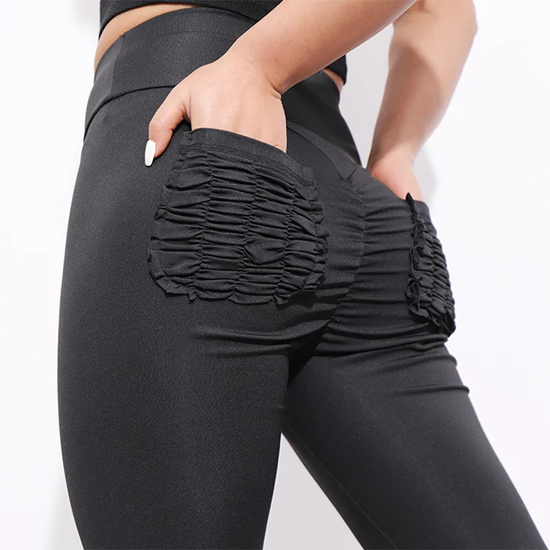 SVOKOR Women High Waist Pockets Leggings Sexy Fitness Push Up Leggings Women Workout Breathable Candy Legging - Image 6