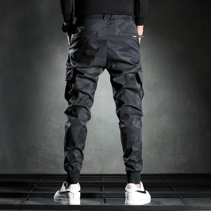 Sweatpants Men Camouflage Elasticity Military Cargo Pants Drawstring Multi Pockets Bottoms Casual Jogger Trousers - Image 12