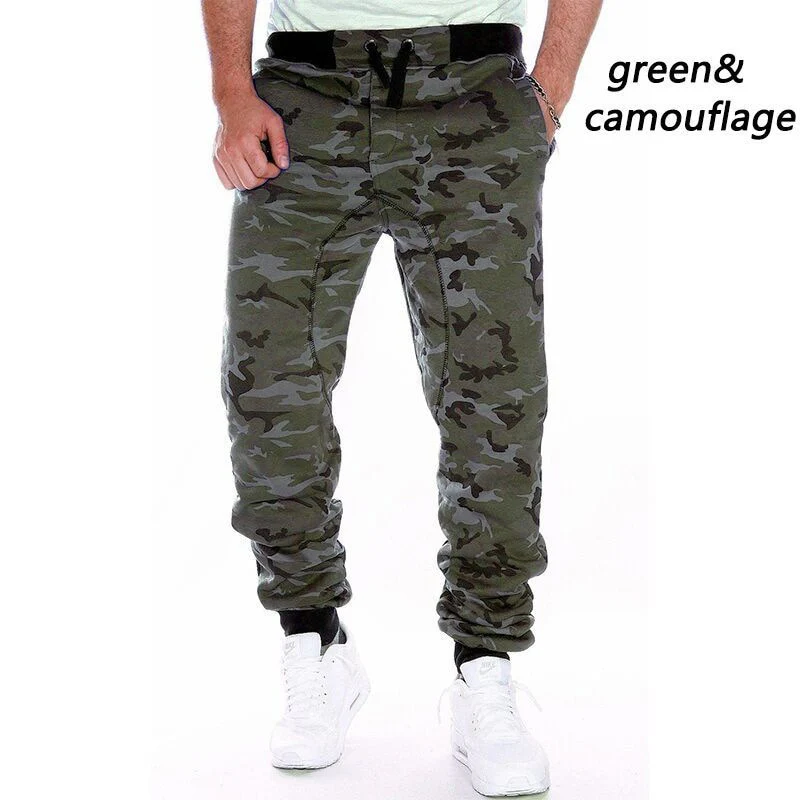 Sweatpants Men Camouflage Elasticity Military Cargo Pants Drawstring Multi Pockets Bottoms Casual Jogger Trousers - Image 3