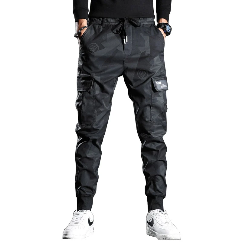 Sweatpants Men Camouflage Elasticity Military Cargo Pants Drawstring Multi Pockets Bottoms Casual Jogger Trousers - Image 9