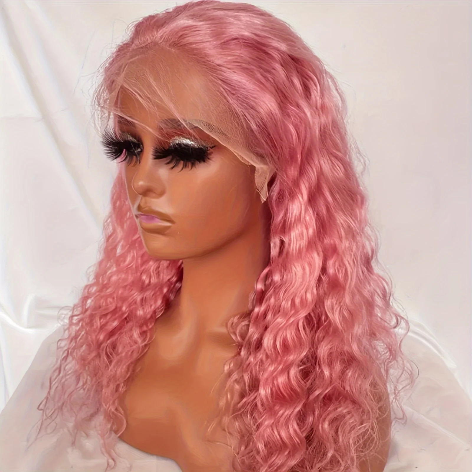 Synthetic 13*4 Lace Front Wigs Synthetic Long Wavy Hair Lace Front Wigs For Women Pastel Lace Front Wigs Deep Wave Curly Lace Wig For Women - Image 7