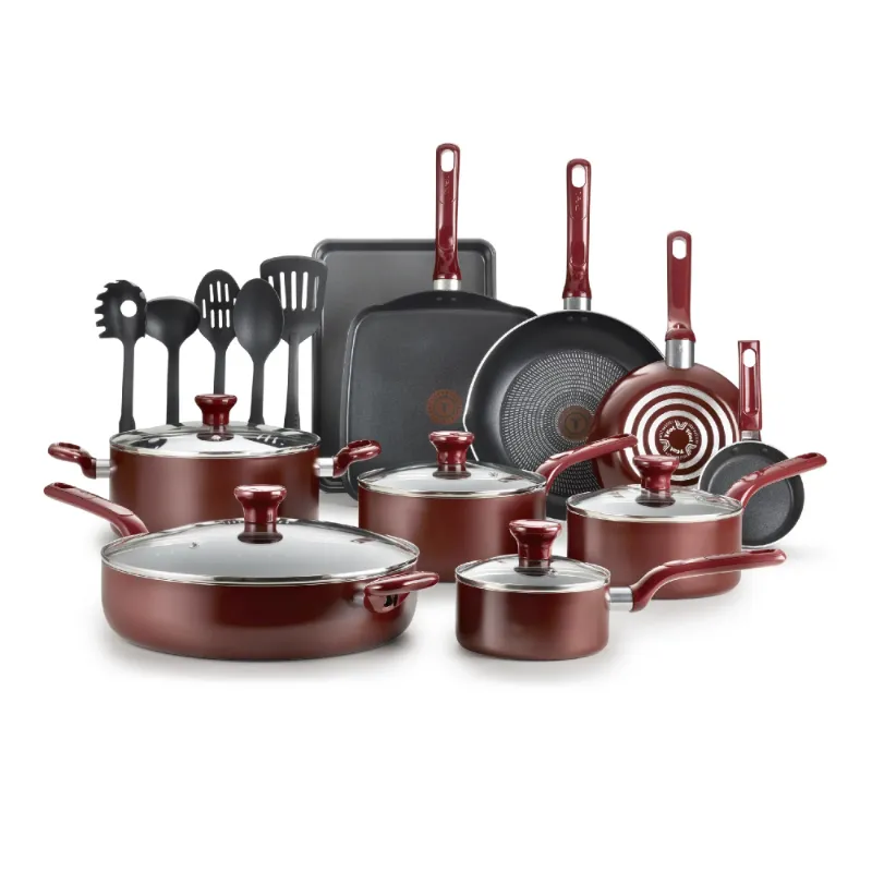 T-fal 20 Piece Set, Easy Care Nonstick Cookware, Dishwasher Safe Cookware Sets Pots and Pans  Nonstick Kitchen Cookware Set - Image 6