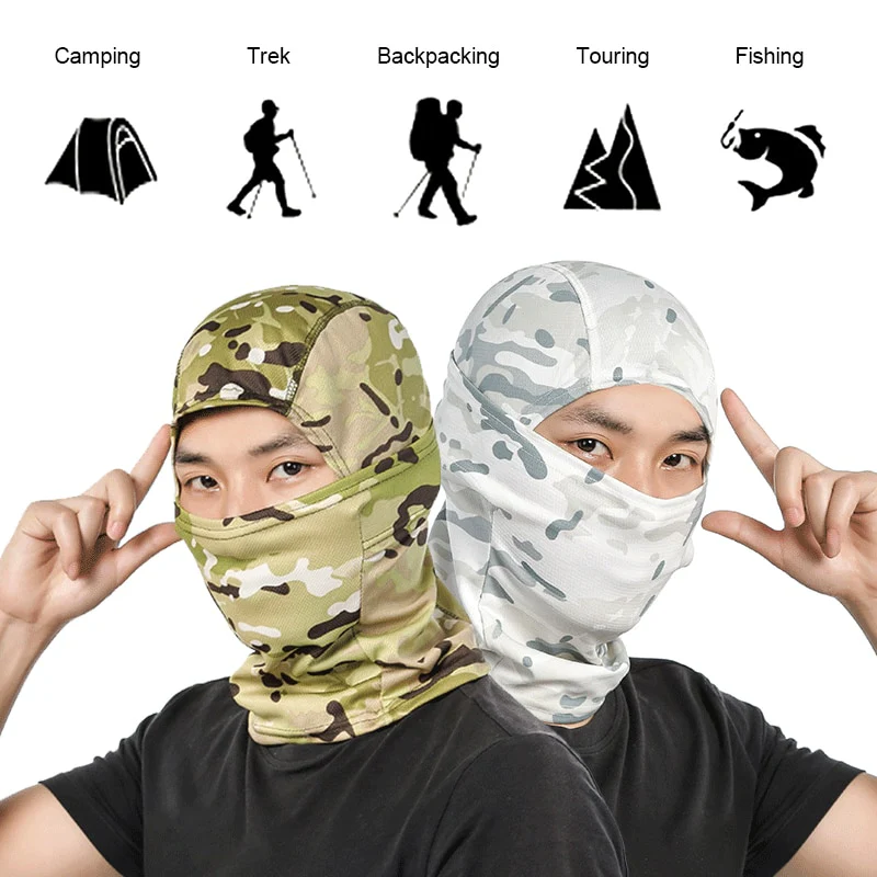 Tactical Camouflage Balaclava Full Face Mask Head Gear Sports Hat Hunting Bicycle Cycling Army Multicam Bandana Neck Gaiter - Image 11