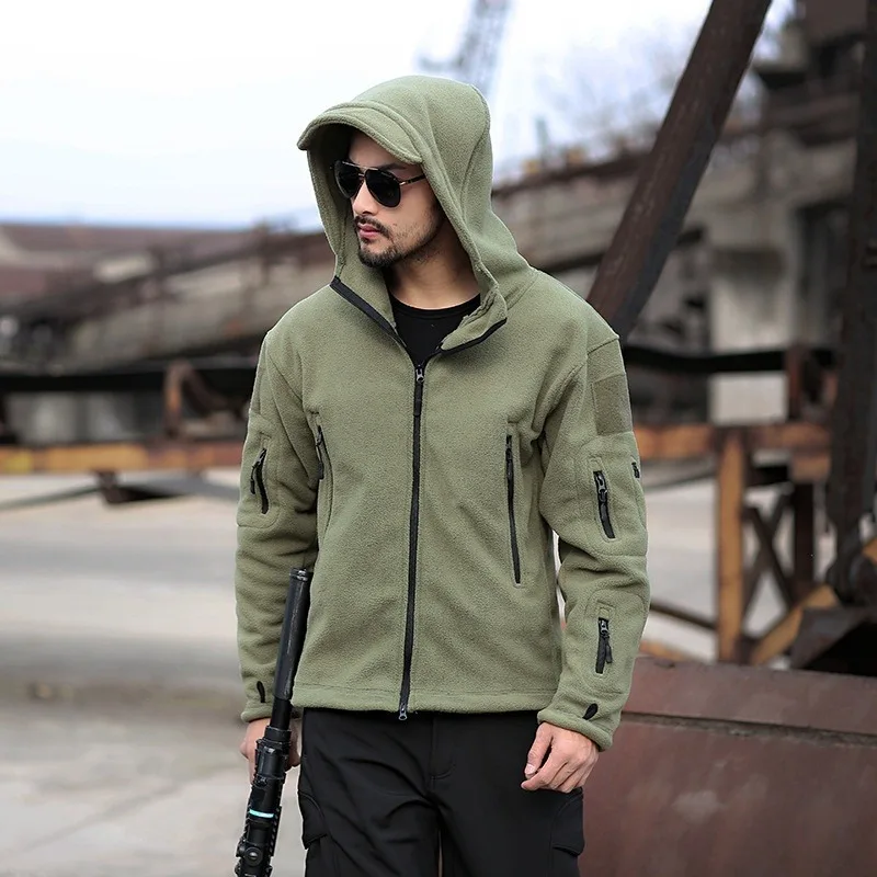 Tactical Jacket Combat Jacket Military Fleece Outdoor Sports Hiking Polar Jacket - Image 2