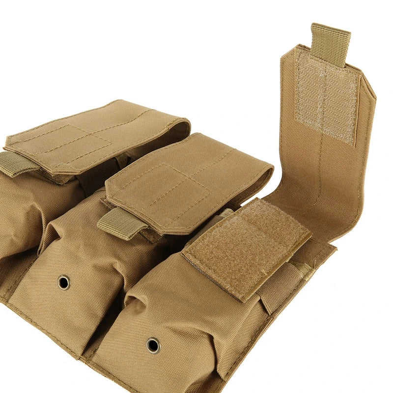 Tactical MOLLE Triple Magazine Pouches Double Triple Shooting Mag Pouch Wargame Paintball 5.56 7.62Mag Bag - Image 4