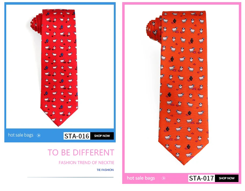 Tailor Smith 100% Silk Ties For Men Handmade Necktie With Animal Pattern Tie Father's Day Birthday Gift Tie - Image 27