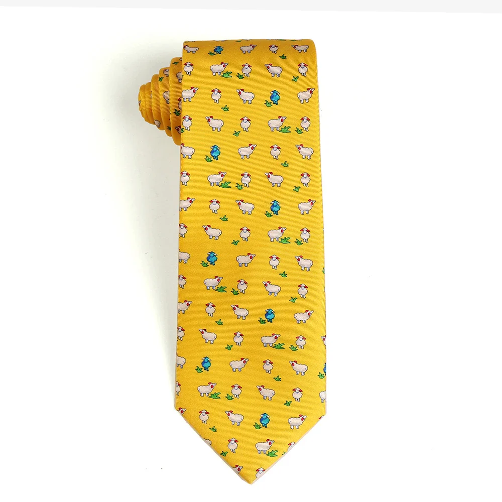 Tailor Smith 100% Silk Ties For Men Handmade Necktie With Animal Pattern Tie Father's Day Birthday Gift Tie - Image 48