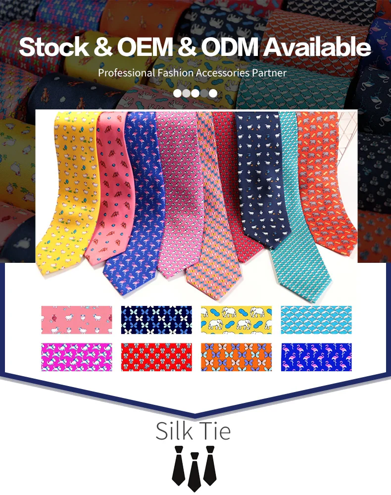 Tailor Smith 100% Silk Ties For Men Handmade Necktie With Animal Pattern Tie Father's Day Birthday Gift Tie - Image 7