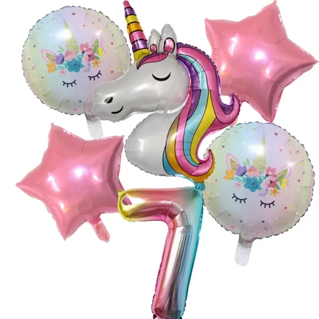 Taoup Happy Birthday Unicorn Balloons Figures Stand Cute Unicorn Foil Ballons Accesssories Unicornio Horns Baby Shower Favors - Image 39