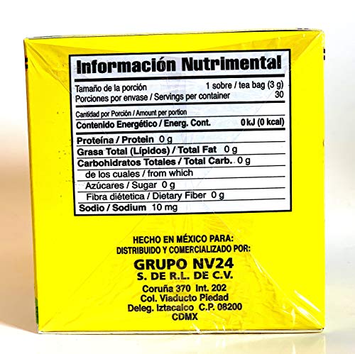 Tea CHUPA Panza, Tea Based ONGINGER Root, PINNEAPPLE, Flaxseed & Cinnamon (30 Tea Bags/0.10 oz Each) - Image 3