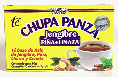 Tea CHUPA Panza, Tea Based ONGINGER Root, PINNEAPPLE, Flaxseed & Cinnamon (30 Tea Bags/0.10 oz Each) - Image 4