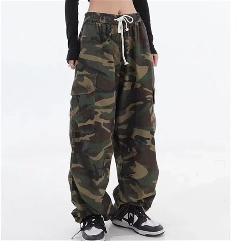 Teenage Girls Cargo Pants Autumn Camouflage Sport Casual Trousers for Children Trendy Cool All-match Loose Kids Pants 12 13 Year - Image 2