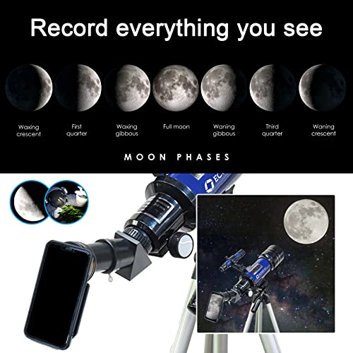 Telescope for Kids Beginners Adults, 70mm Astronomy Refractor Telescope with Adjustable Tripod - Perfect Telescope Gift for Kids - Image 5