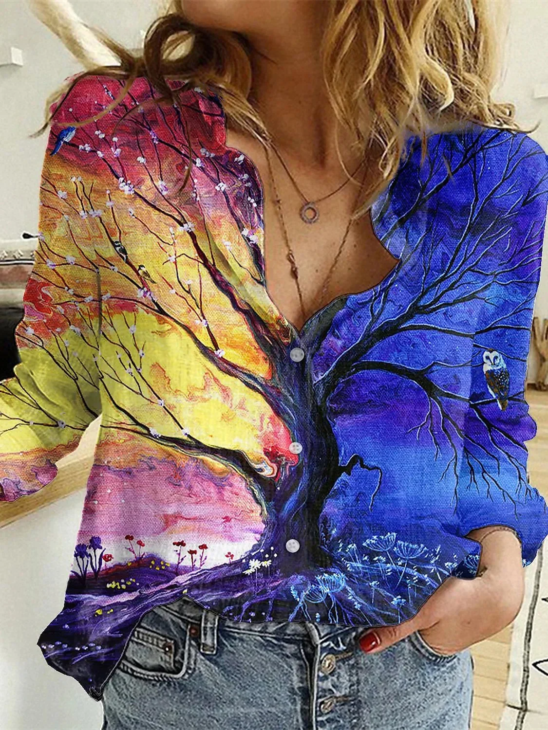 Temperament Loose Blouse Fashion Casual Woman Shirt Elegant Long Sleeve Shirt Woman Holiday Weekend Top - Image 12