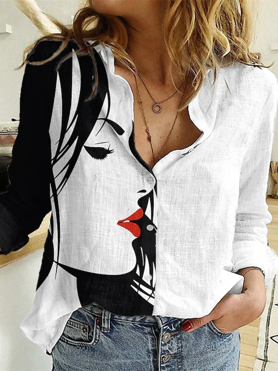 Temperament Loose Blouse Fashion Casual Woman Shirt Elegant Long Sleeve Shirt Woman Holiday Weekend Top - Image 16