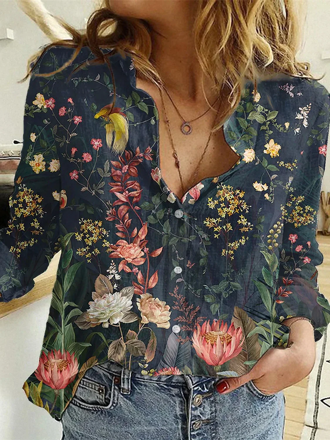 Temperament Loose Blouse Fashion Casual Woman Shirt Elegant Long Sleeve Shirt Woman Holiday Weekend Top - Image 18