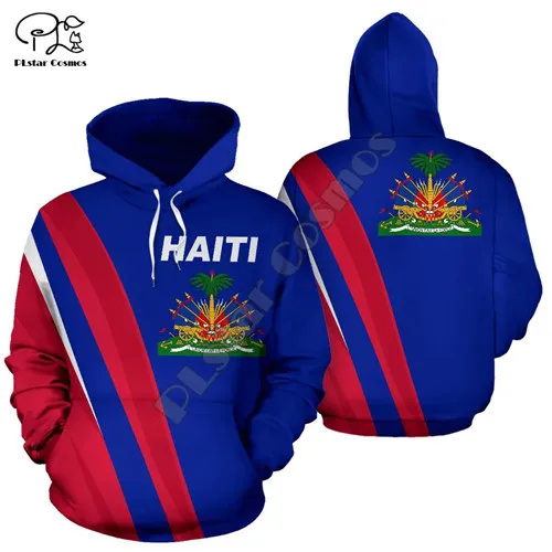 Tessffel Country Emblem Flag Caribbean Sea Haiti Island Retro Pullover Men/Women Tracksuit Jacket 3Dprint Streetwear Hoodies A12 - Image 2