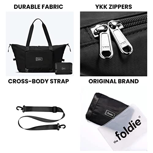 The Foldie® Foldable Travel Bag for Women [LARGE CAPACITY] - Packable & Expandable Tote Bag with Zipper for Travel - Image 4